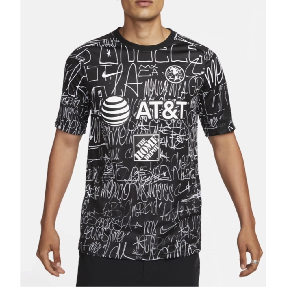 Nike Club América Soccer Men's Pre-Match LAxLA 2021/22 Performance Raglan Top
